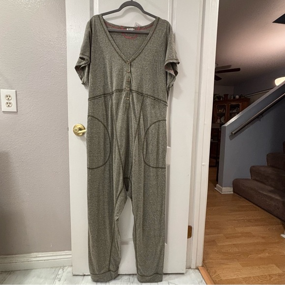 Intimately by Free People Pillow Talk Henley Jumpsuit One-Piece - Picture 2 of 11
